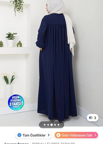 Lacivert Piliseli Uzun Keten Elbise - Görsel 2