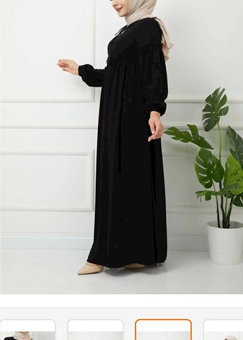 Püsküllü Siyah Uzun Kollu Kadın ferace - Görsel 5