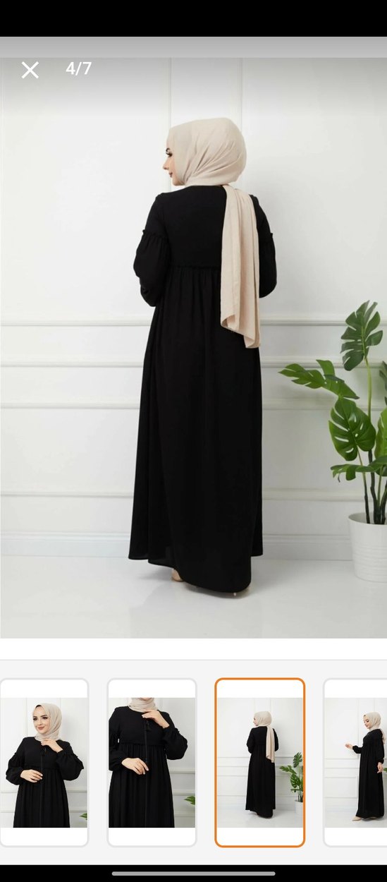 Püsküllü Siyah Uzun Kollu Kadın ferace - Görsel 4