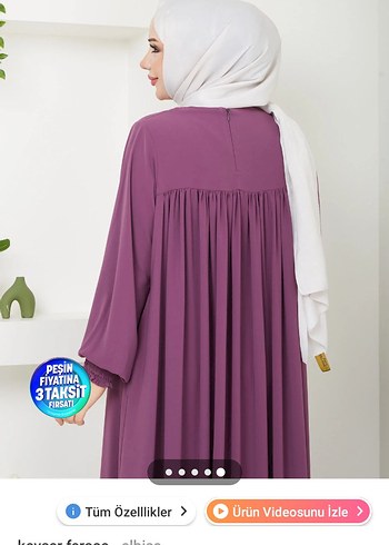 Uzun Mor Salaş ferace - Görsel 5