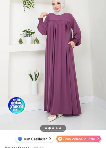 Uzun Mor Salaş ferace - Görsel 2