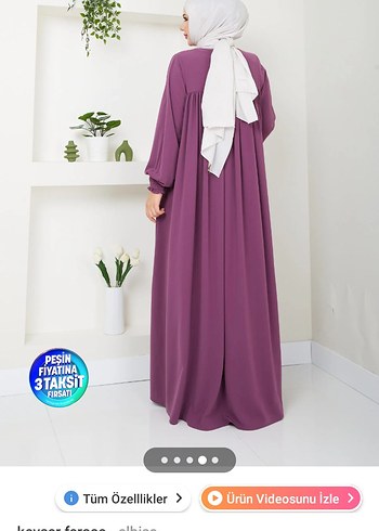 Uzun Mor Salaş ferace - Görsel 4