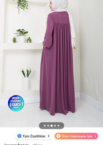 Uzun Mor Salaş ferace - Görsel 3