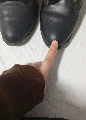 Siyah Deri Bağcıklı Blok Topuklu Bot - Görsel 2