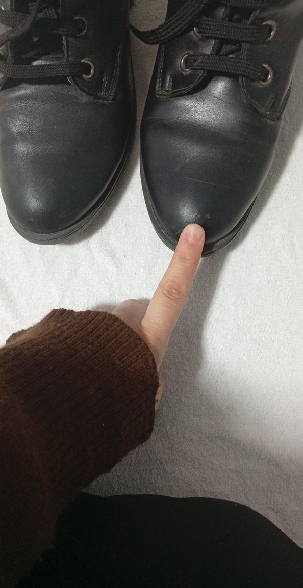 Siyah Deri Bağcıklı Blok Topuklu Bot - Görsel 2