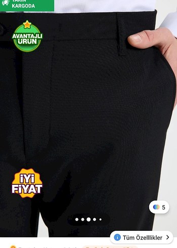 Siyah Regular Fit Erkek Pantolon - Görsel 3