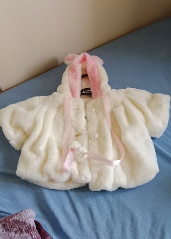 Kız Çocuk Beyaz Kürk Detaylı Bolero - Görsel 3