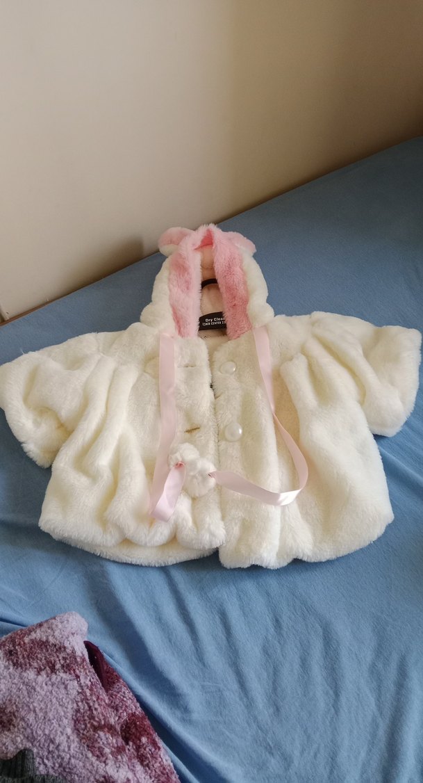 Kız Çocuk Beyaz Kürk Detaylı Bolero - Görsel 3