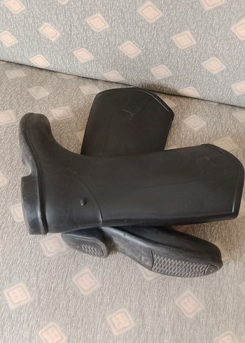 Gri Topuklu Kadın Yağmur Çizmesi - Görsel 4