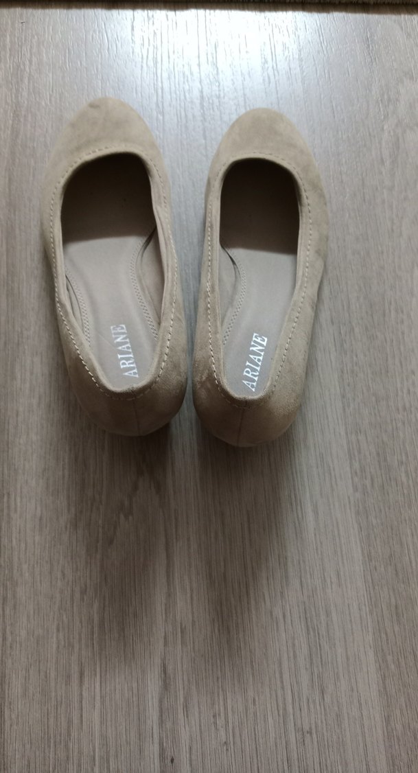 Bej Süet Kadın Dolgu Topuk Babet - Görsel 4