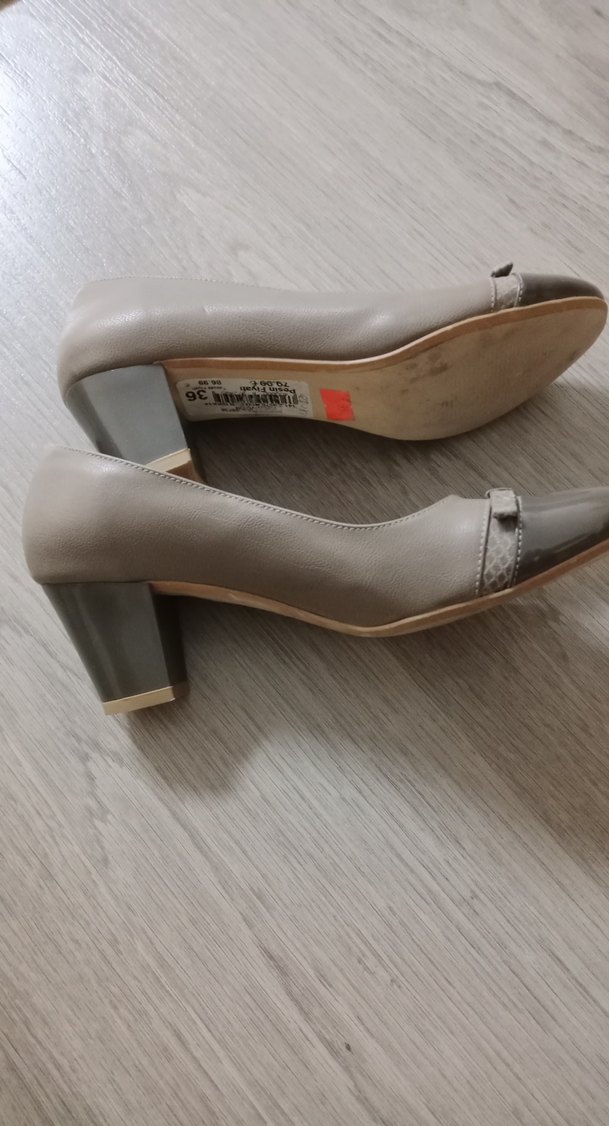 Bej Süet Kadın Dolgu Topuk Babet - Görsel 2