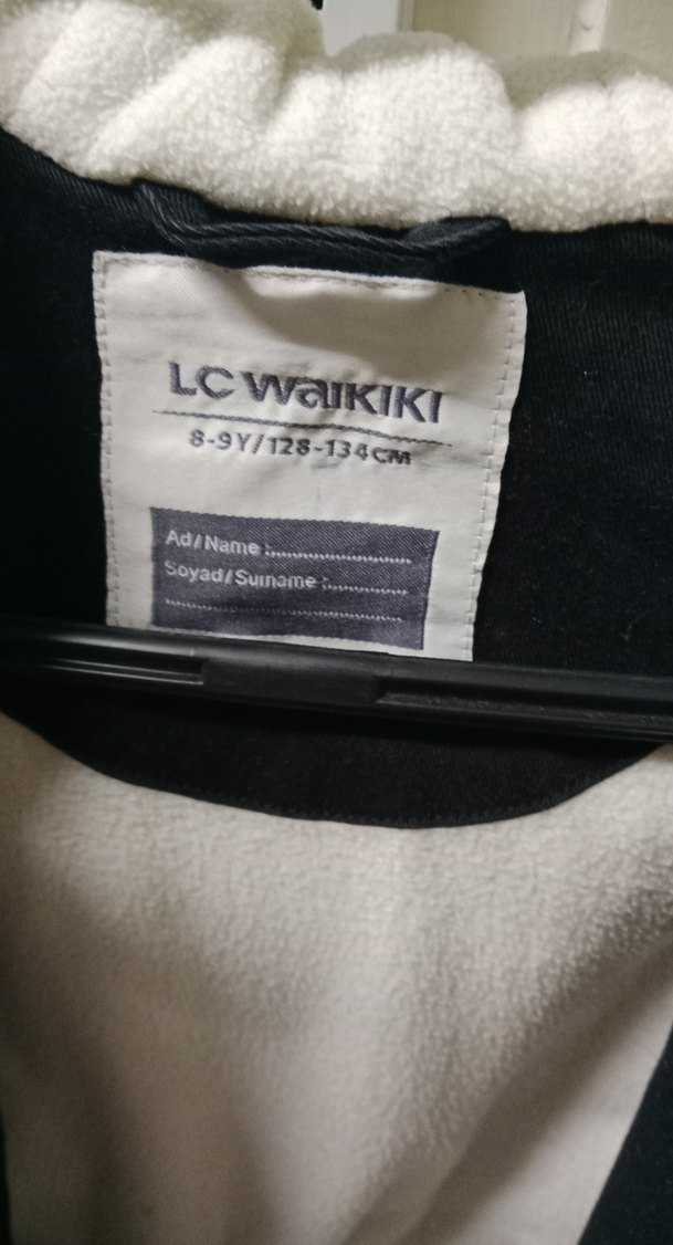 Düğmeli Siyah. kız çocuğu mont - Görsel 3