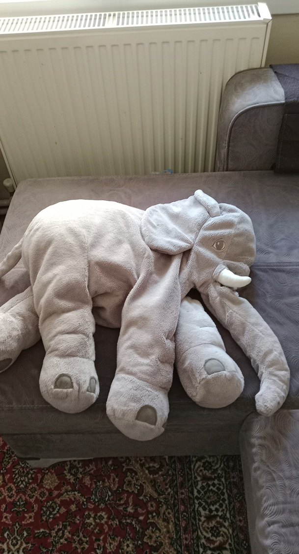 Gri Peluş Fil Oyuncak - Görsel 2