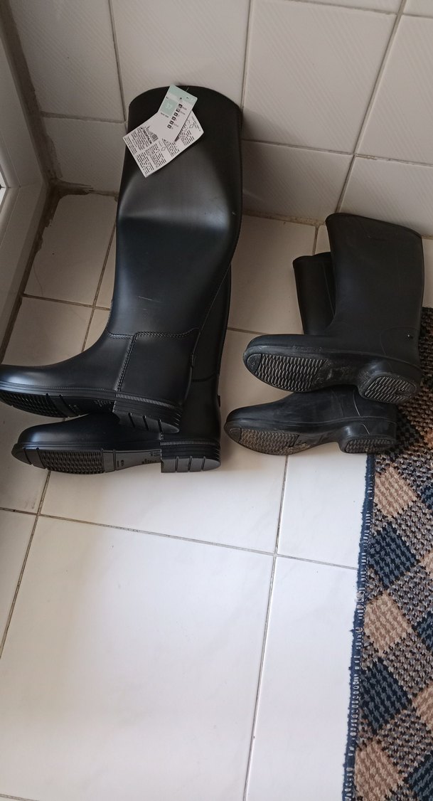 Kadın Siyah Lastik Blok Topuk Yağmur Çizmesi - Görsel 3