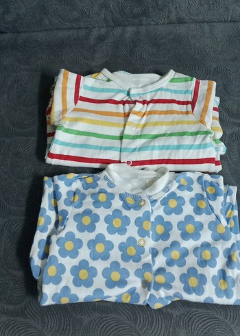 Sarı, Uzun Kollu, Düğmeli Erkek Bebek Body - Görsel 4