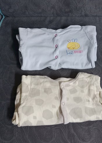 Sarı, Uzun Kollu, Düğmeli Erkek Bebek Body - Görsel 2