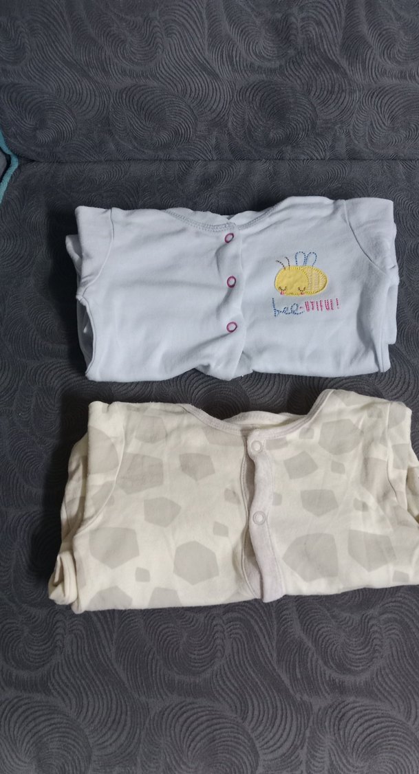 Sarı, Uzun Kollu, Düğmeli Erkek Bebek Body - Görsel 2