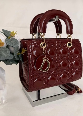 Bordo Zincir Detaylı Deri Kadın Çanta - Görsel 2