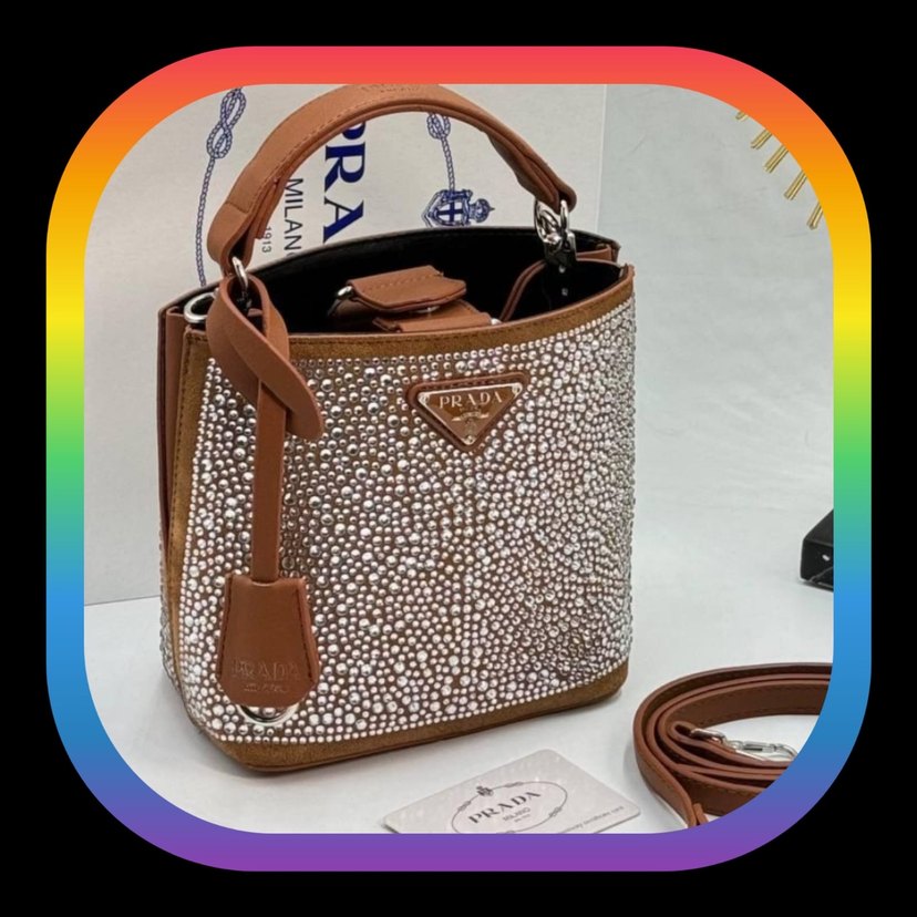 A kalite prada payetli çanta tüm renkleri mevcuttur - Görsel 2