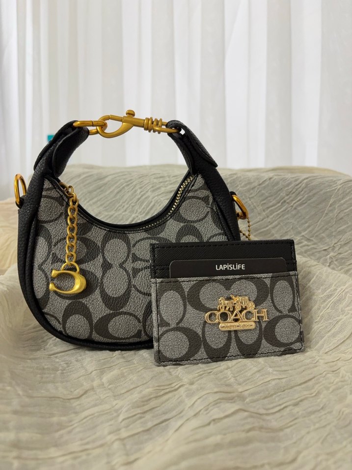 Coach mini çanta kartlık seti - Görsel 2