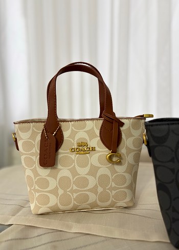 Kahverengi Deri Coach Kadın Çanta - Görsel 3