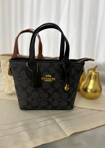 Coach Siyah Deri Kadın El Çantası - Görsel 3