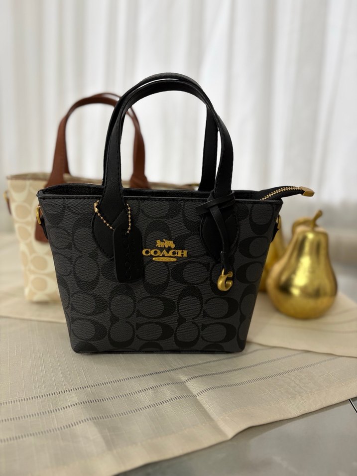 Coach Siyah Deri Kadın El Çantası - Görsel 3