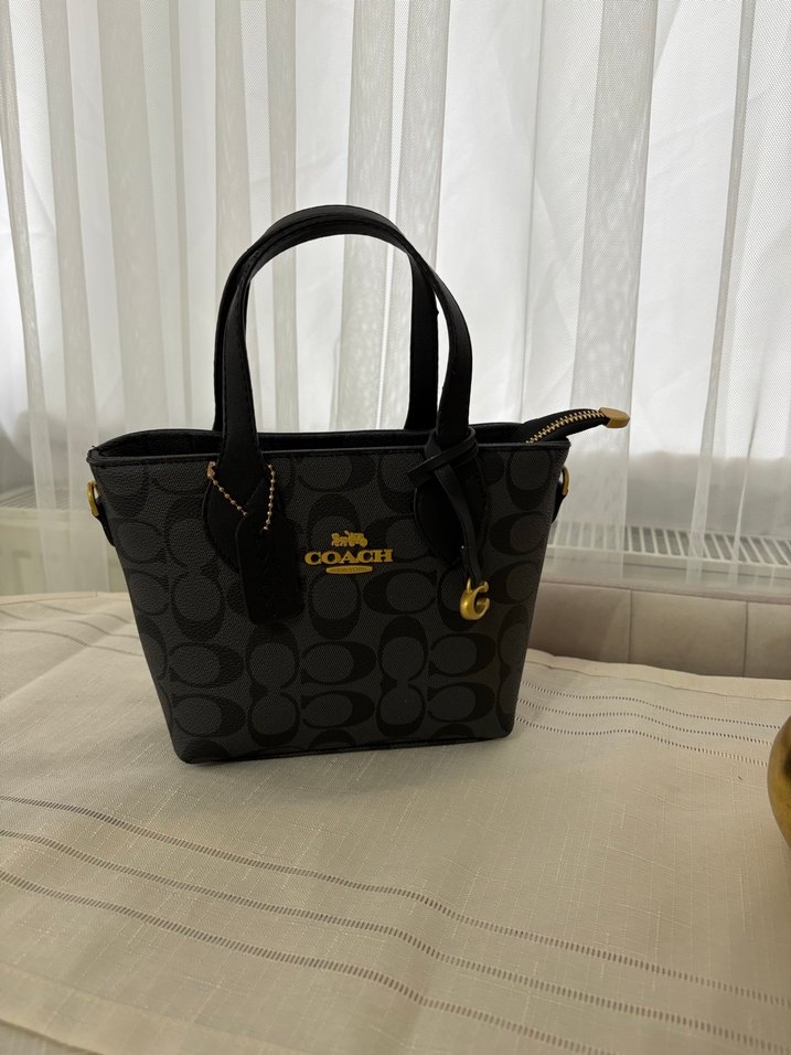 Coach Siyah Deri Kadın El Çantası - Görsel 2