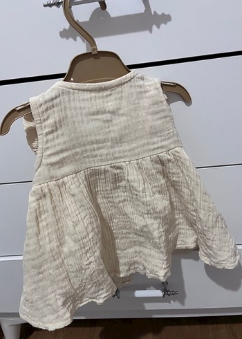 LC Waikiki Nakışlı Kız Çocuk Keten Elbise