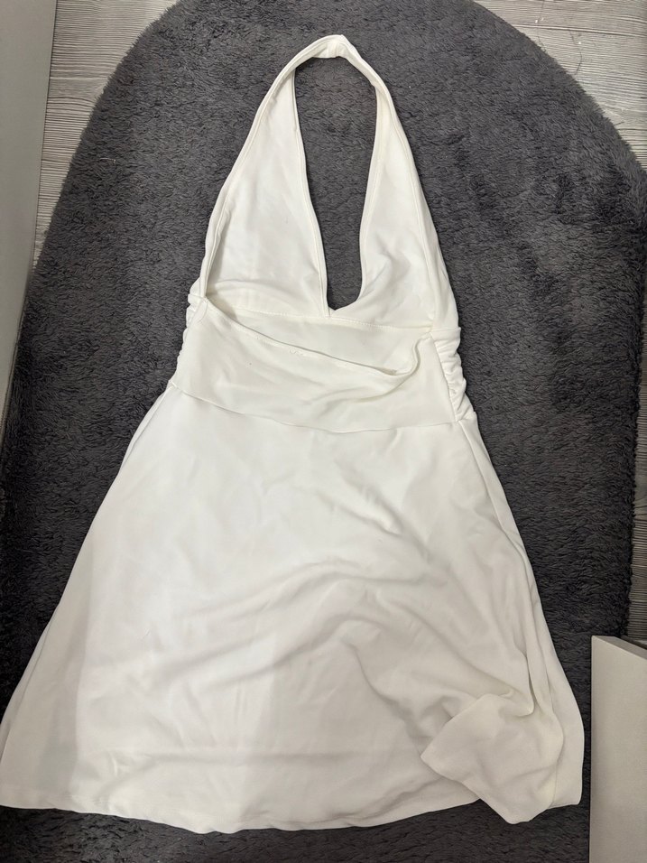 V Yaka Midi Elbise Zara - Görsel 2