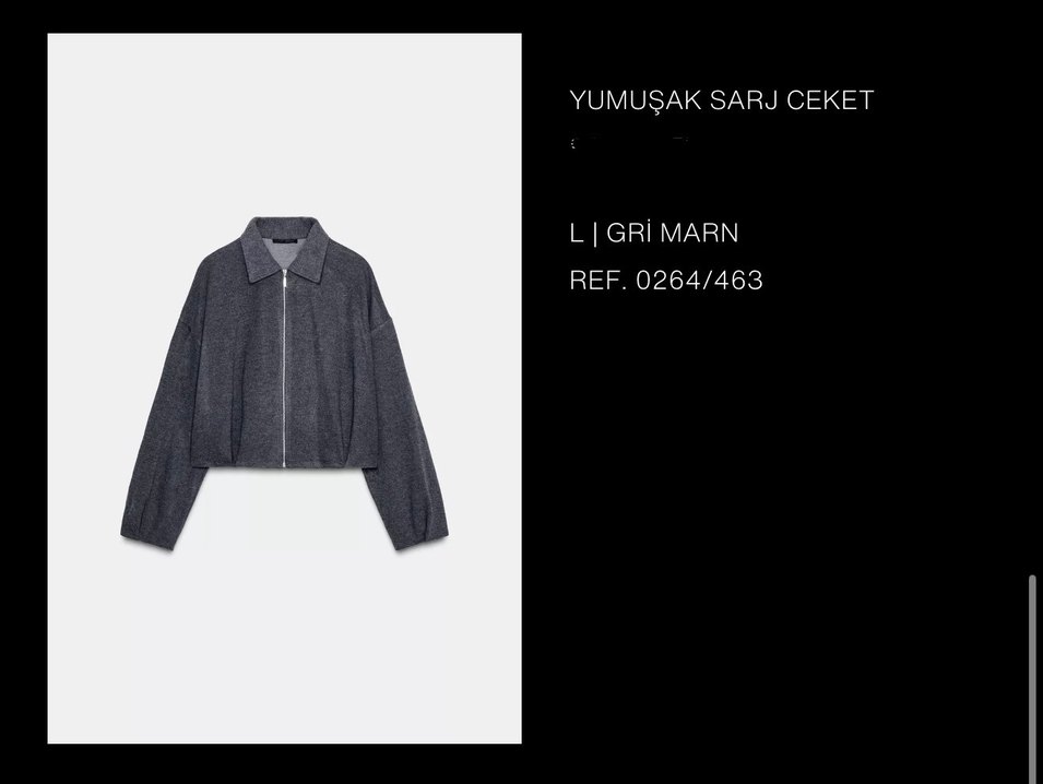 Gri Zara Ust - Görsel 2