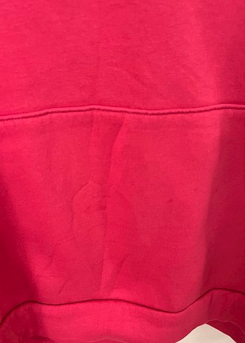 xl Beden Fuşya pembe oversize Kapüşonlu Sweatshirt