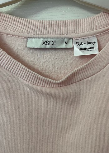 38 Beden pembe Renk Pembe Rick and Morty Baskılı Kadın Sweatshirt
