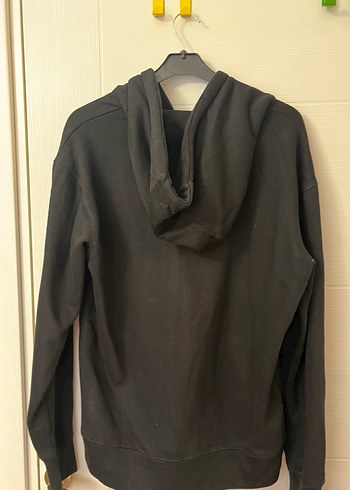 Pull and Bear Pull&bear Siyah Kapüşonlu Fermuarlı Kadın Sweatshirt