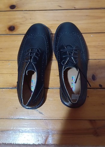 Erkek Çocuk Siyah Klasik Bağcıklı Ayakkabı - Görsel 3