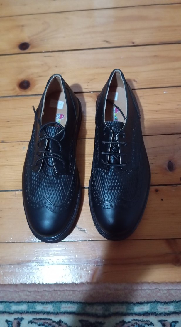 Erkek Çocuk Siyah Klasik Bağcıklı Ayakkabı - Görsel 2