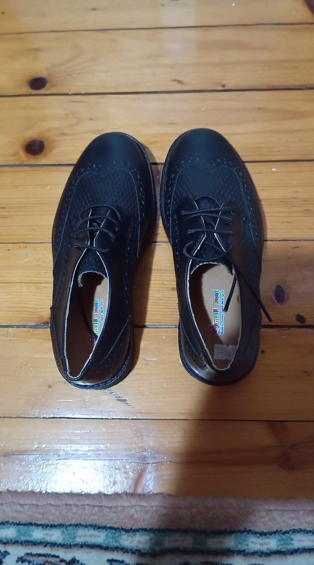 Erkek Çocuk Siyah Klasik Bağcıklı Ayakkabı - Görsel 3