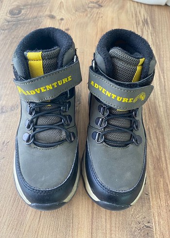 Gri Erkek Çocuk Spor Botları Velcro