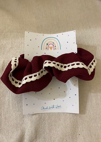 Accessorize Bordo Fırfırlı Örgü Saç Tokası