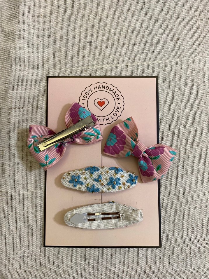 Çiçek Desenli Bohem Bebek Toka Seti - Görsel 3