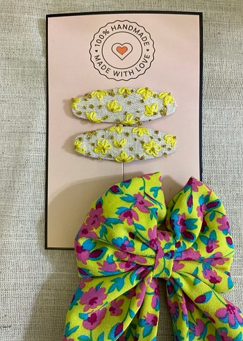 Çiçek Desenli Renkli Bohem Bebek Toka Seti - Görsel 3