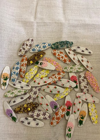 Nakışlı Boncuklu Bohem Çocuk Toka Seti - Görsel 3