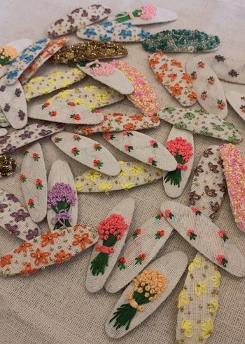 Nakışlı Boncuklu Bohem Çocuk Toka Seti - Görsel 2