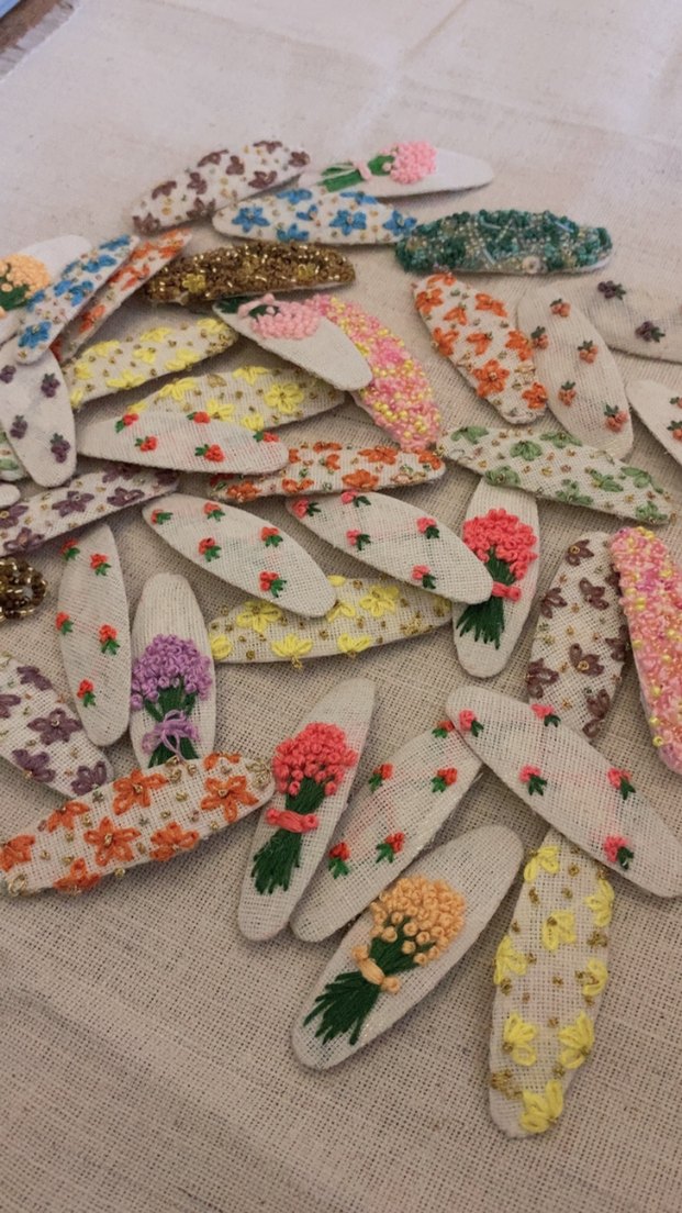 Nakışlı Boncuklu Bohem Çocuk Toka Seti - Görsel 2