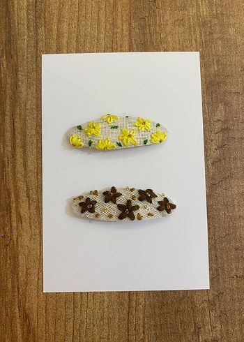 Zara Nakışlı ve Boncuklu Renkli Çocuk Toka Seti