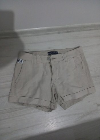 Diğer Bej Keten Mini Şort