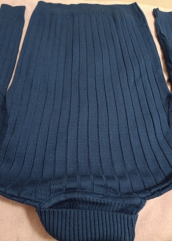 Lacivert Boğazlı Triko Kazak - Görsel 2