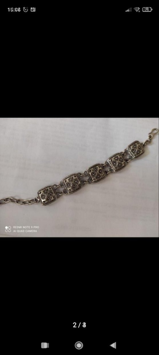 Gri Zincir Detaylı Bohem Bileklik - Görsel 3