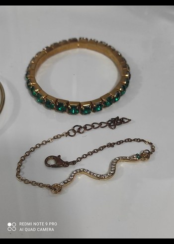 Yılan Desenli Zincir Detaylı Kadın Bileklik - Görsel 4