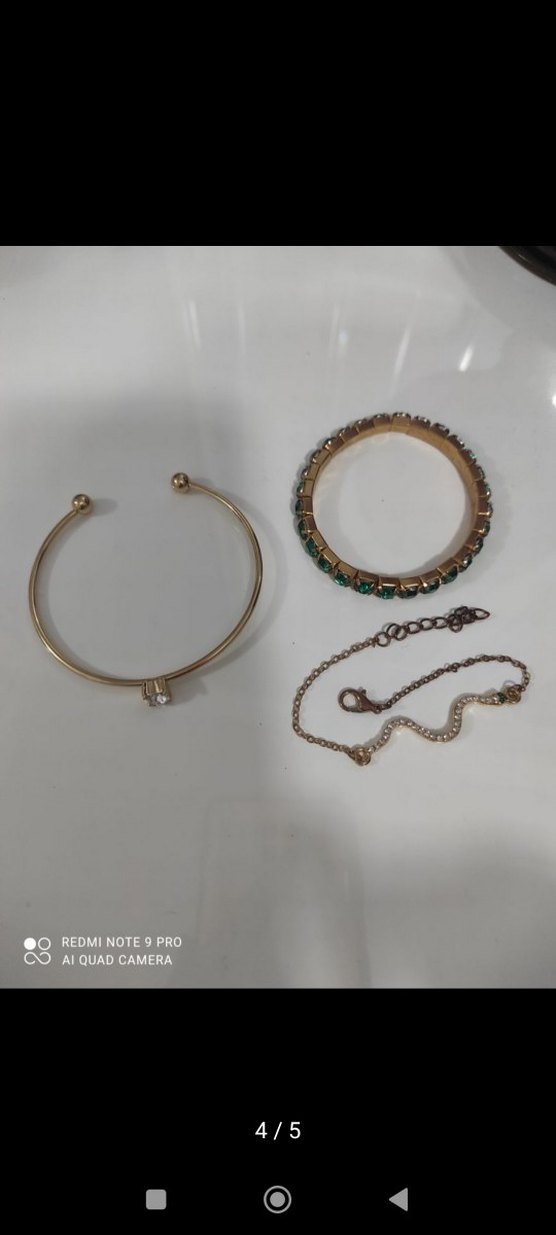 Yılan Desenli Zincir Detaylı Kadın Bileklik - Görsel 2